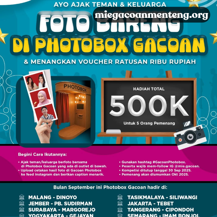 Foto Bareng di Photobox Gacoan, Menangkan Voucher Ratusan Ribu Rupiah